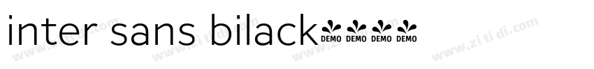 inter sans bilack字体转换
